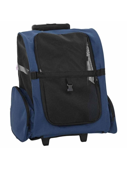 Lemmikkikärryt 3-in-1 design sininen 48x32x57 cm oxford-kangas