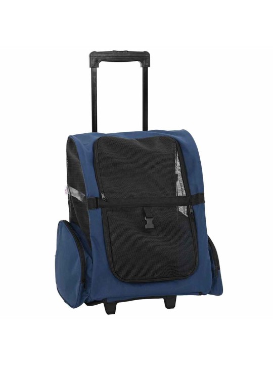 Lemmikkikärryt 3-in-1 design sininen 48x32x57 cm oxford-kangas