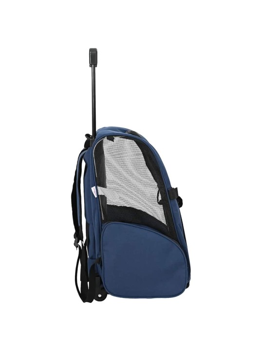 Lemmikkikärryt 3-in-1 design sininen 48x32x57 cm oxford-kangas
