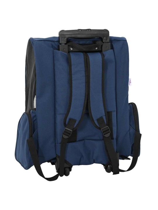 Lemmikkikärryt 3-in-1 design sininen 48x32x57 cm oxford-kangas
