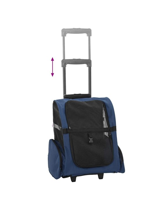 Lemmikkikärryt 3-in-1 design sininen 48x32x57 cm oxford-kangas