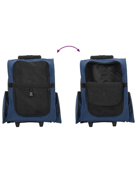 Lemmikkikärryt 3-in-1 design sininen 48x32x57 cm oxford-kangas