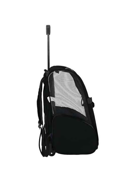Lemmikkikärryt 3-in-1 musta 48x32x57 cm oxford-kangas