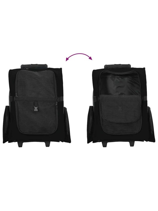 Lemmikkikärryt 3-in-1 musta 48x32x57 cm oxford-kangas