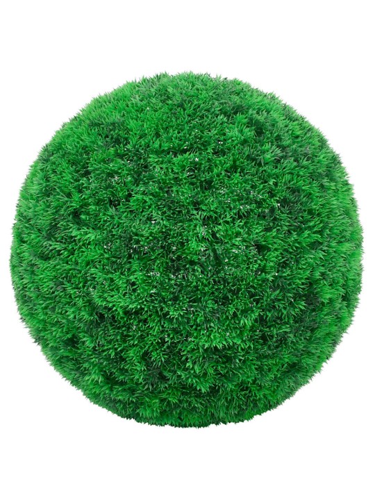 Keinotekoiset puksipuupallot led-valoilla 2 kpl vihreä 45 cm