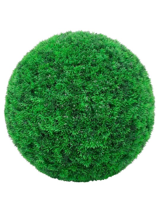 Keinotekoiset puksipuupallot led-valoilla 2 kpl vihreä 52 cm