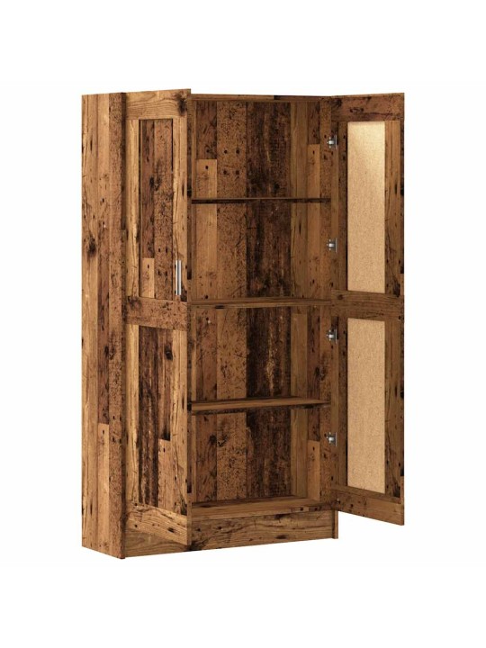 Kirjahylly vanha puu 82,5x30,5x150 cm lastulevy