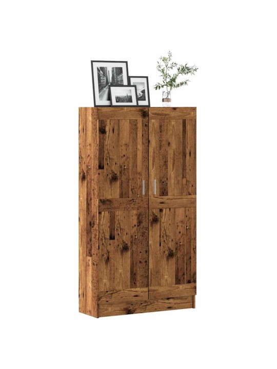 Kirjahylly vanha puu 82,5x30,5x150 cm lastulevy