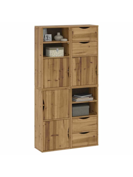 Sivukaapit 4 kpl odda, 40x24x79 cm massiivipuu mänty