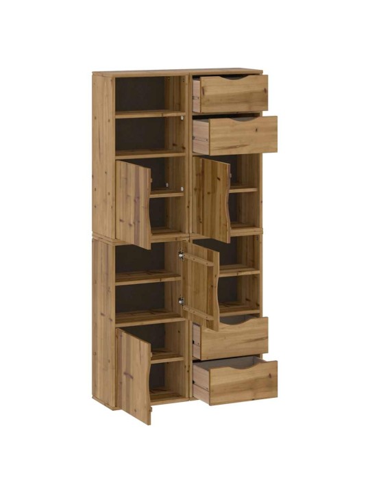 Sivukaapit 4 kpl odda, 40x24x79 cm massiivipuu mänty
