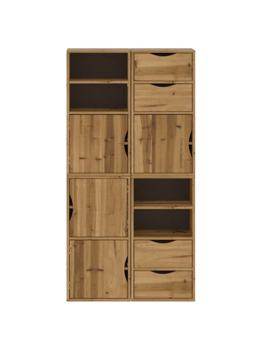 Sivukaapit 4 kpl odda, 40x24x79 cm massiivipuu mänty
