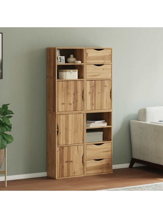 Sivukaapit 4 kpl odda, 40x24x79 cm massiivipuu mänty