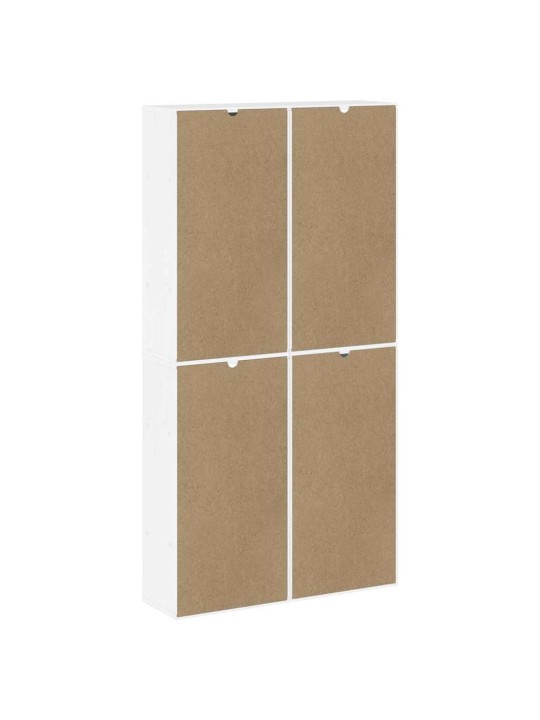 Sivukaapit 4 kpl odda, valkoinen, 40x24x79 cm massiivipuu mänty