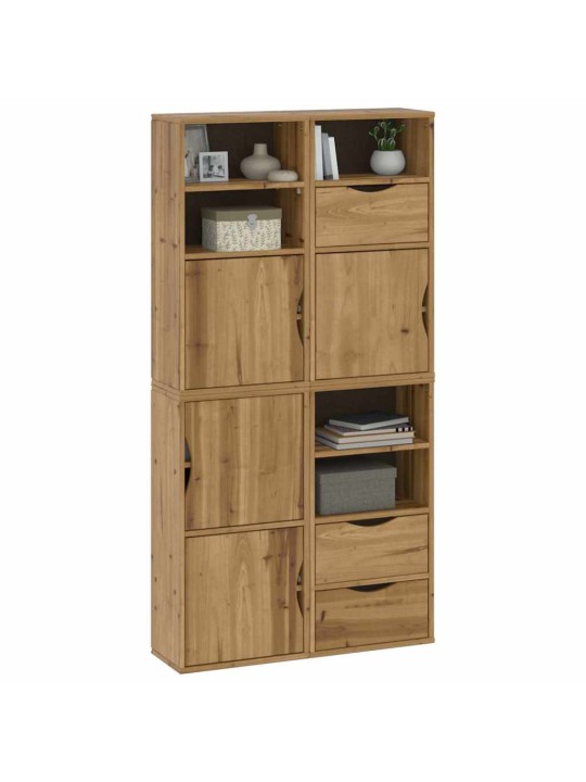 Sivukaapit 4 kpl odda, 40x24x79 cm massiivipuu mänty