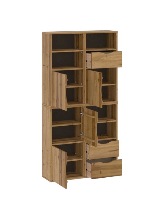 Sivukaapit 4 kpl odda, 40x24x79 cm massiivipuu mänty