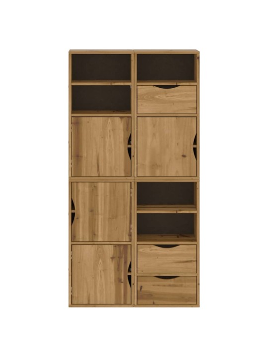 Sivukaapit 4 kpl odda, 40x24x79 cm massiivipuu mänty