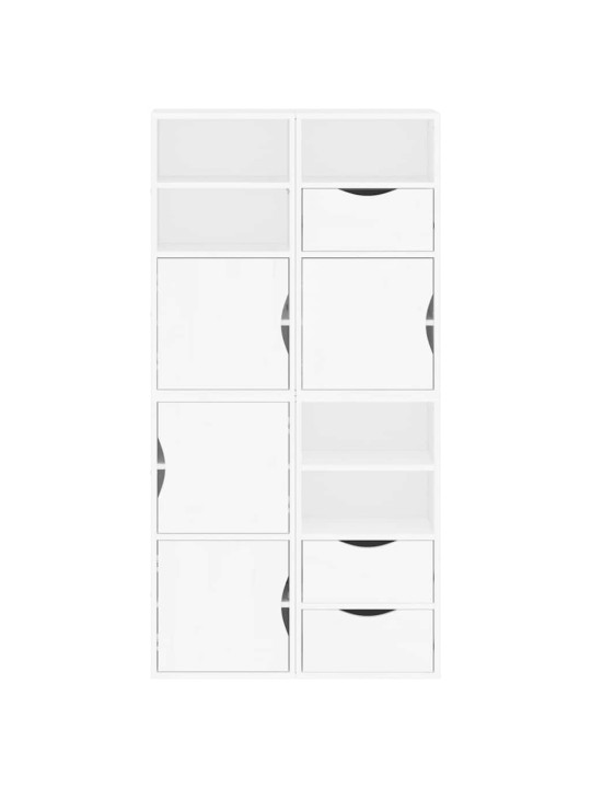 Sivukaapit 4 kpl odda, valkoinen, 40x24x79 cm massiivipuu mänty