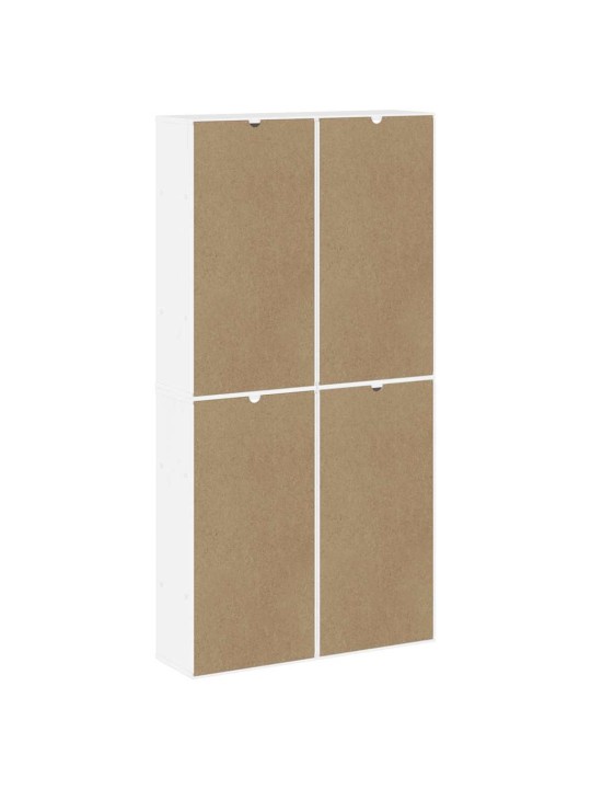 Sivukaapit 4 kpl odda, valkoinen, 40x24x79 cm massiivipuu mänty