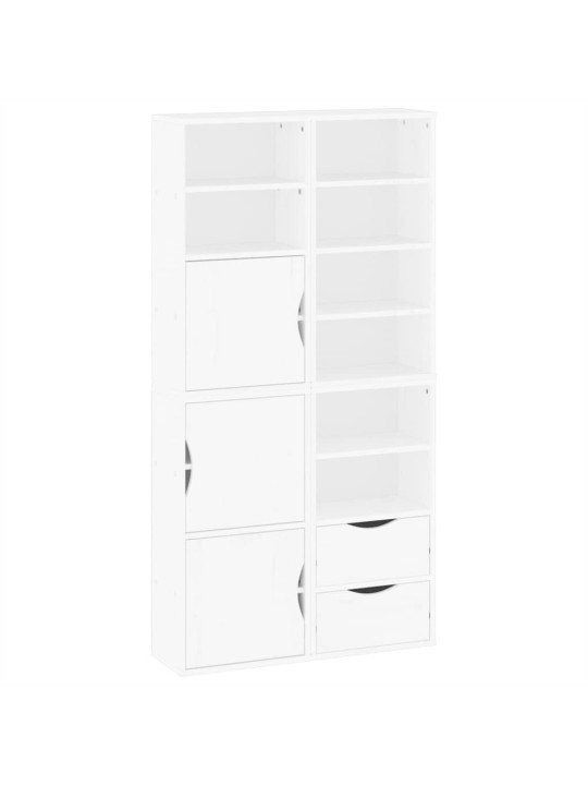 Sivukaapit 4 kpl odda, valkoinen, 40x24x79 cm massiivipuu mänty