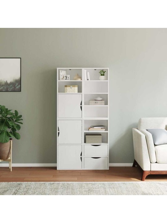Sivukaapit 4 kpl odda, valkoinen, 40x24x79 cm massiivipuu mänty