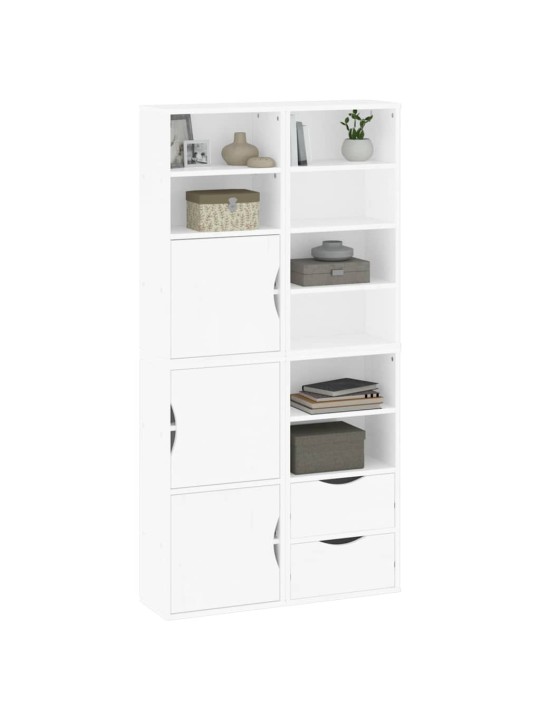 Sivukaapit 4 kpl odda, valkoinen, 40x24x79 cm massiivipuu mänty