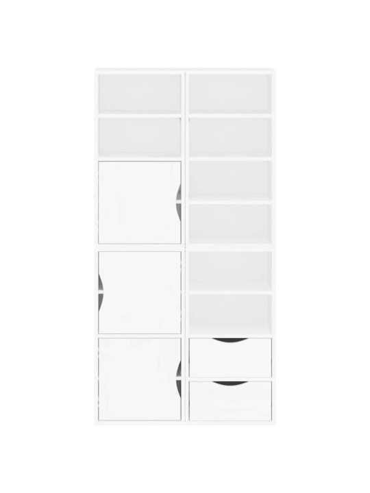 Sivukaapit 4 kpl odda, valkoinen, 40x24x79 cm massiivipuu mänty