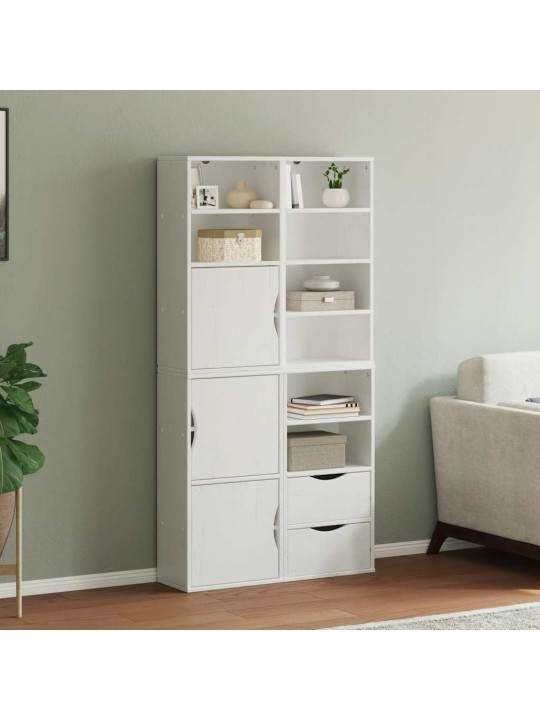 Sivukaapit 4 kpl odda, valkoinen, 40x24x79 cm massiivipuu mänty