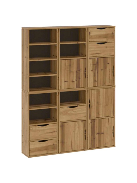 Sivukaapit 6 kpl odda, 40x24x79 cm massiivipuu mänty