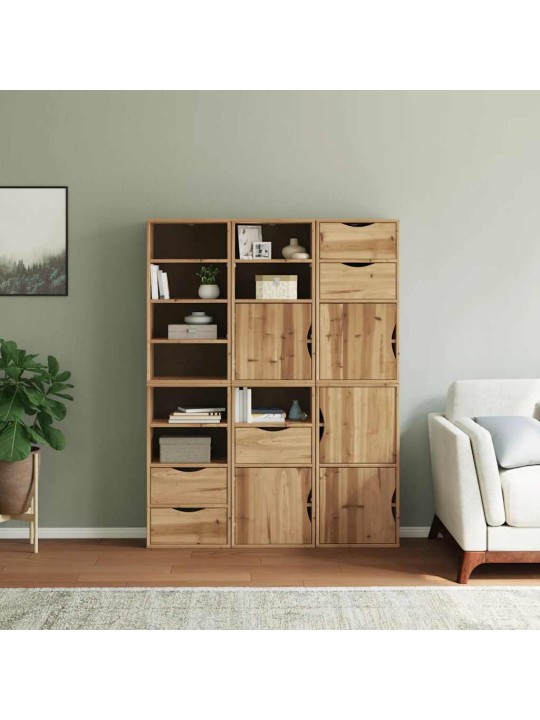 Sivukaapit 6 kpl odda, 40x24x79 cm massiivipuu mänty