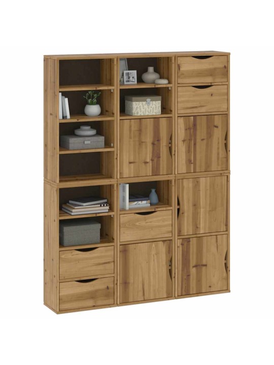 Sivukaapit 6 kpl odda, 40x24x79 cm massiivipuu mänty