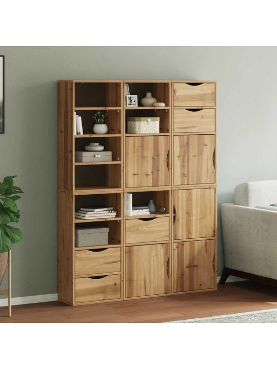 Sivukaapit 6 kpl odda, 40x24x79 cm massiivipuu mänty