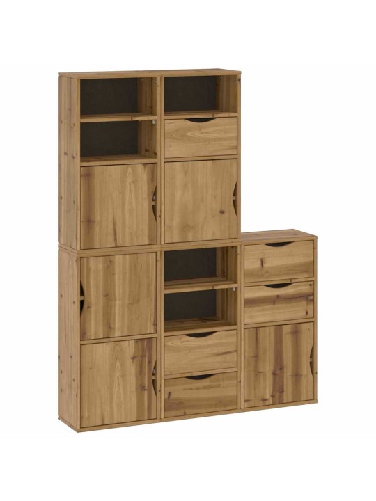 Sivukaapit 5 kpl odda, 40x24x79 cm massiivipuu mänty
