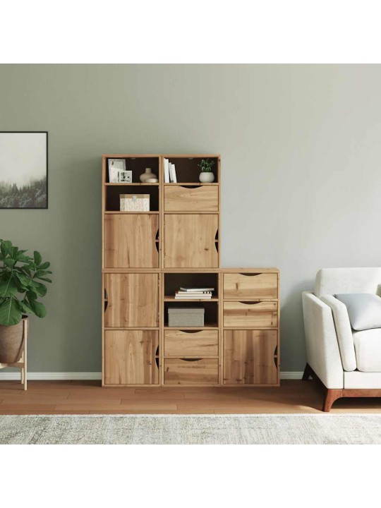Sivukaapit 5 kpl odda, 40x24x79 cm massiivipuu mänty