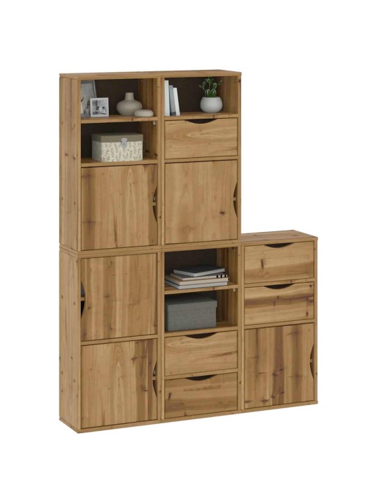 Sivukaapit 5 kpl odda, 40x24x79 cm massiivipuu mänty
