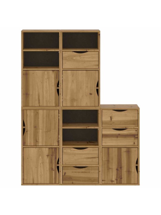 Sivukaapit 5 kpl odda, 40x24x79 cm massiivipuu mänty