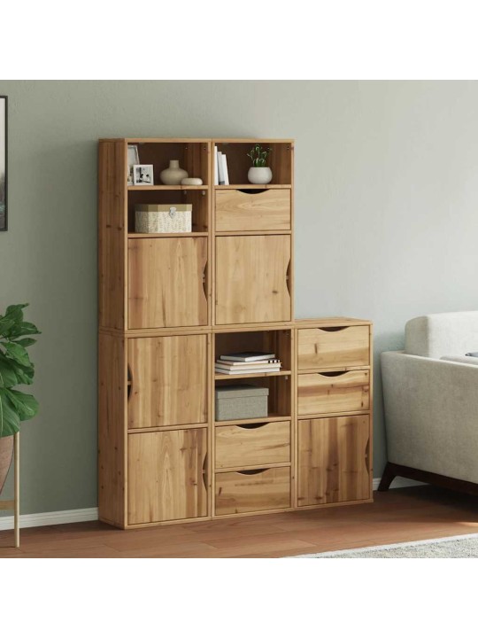 Sivukaapit 5 kpl odda, 40x24x79 cm massiivipuu mänty