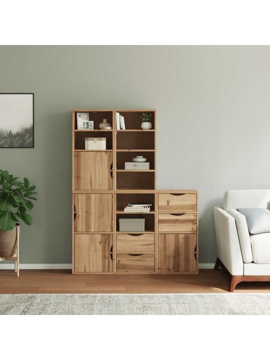 Sivukaapit 5 kpl odda, 40x24x79 cm massiivipuu mänty