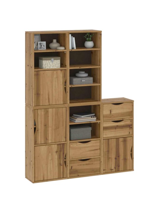 Sivukaapit 5 kpl odda, 40x24x79 cm massiivipuu mänty