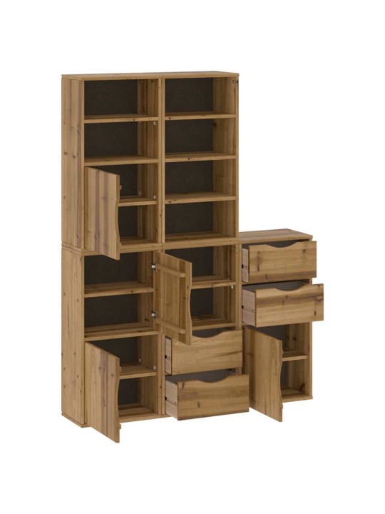 Sivukaapit 5 kpl odda, 40x24x79 cm massiivipuu mänty