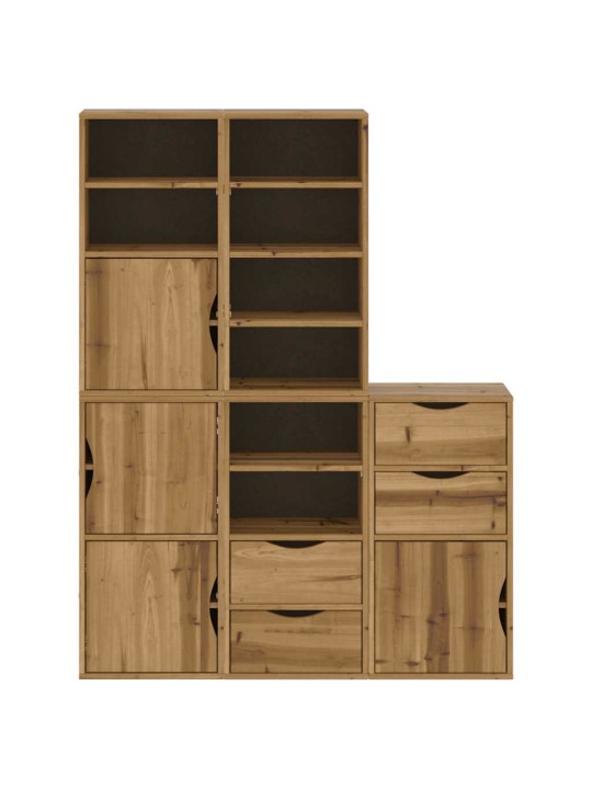 Sivukaapit 5 kpl odda, 40x24x79 cm massiivipuu mänty