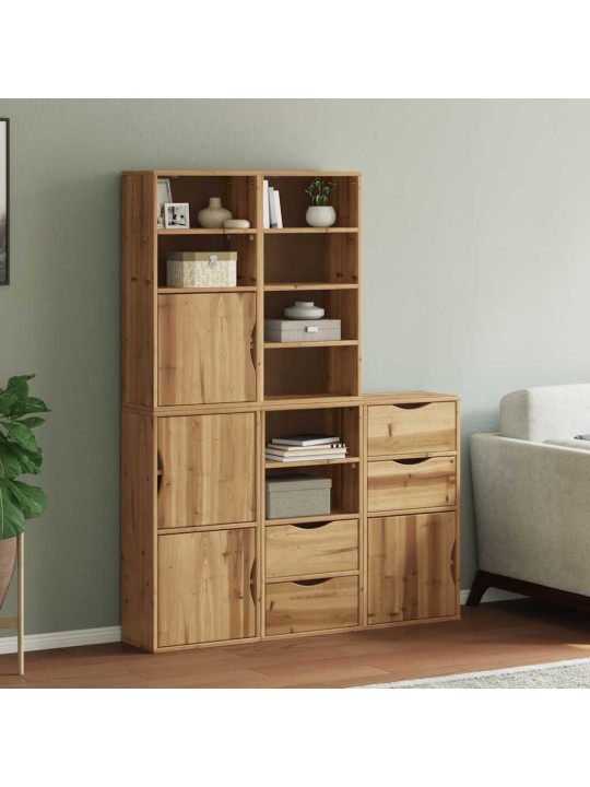 Sivukaapit 5 kpl odda, 40x24x79 cm massiivipuu mänty