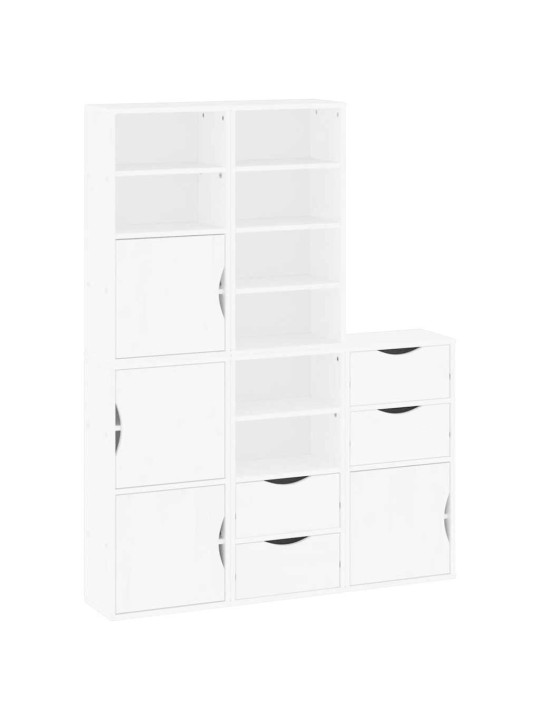 Sivukaapit 5 kpl odda, valkoinen, 40x24x79 cm massiivipuu mänty