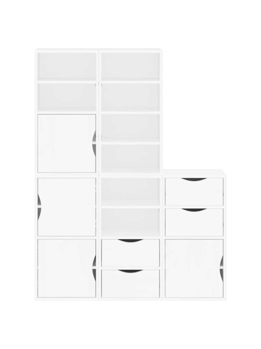 Sivukaapit 5 kpl odda, valkoinen, 40x24x79 cm massiivipuu mänty