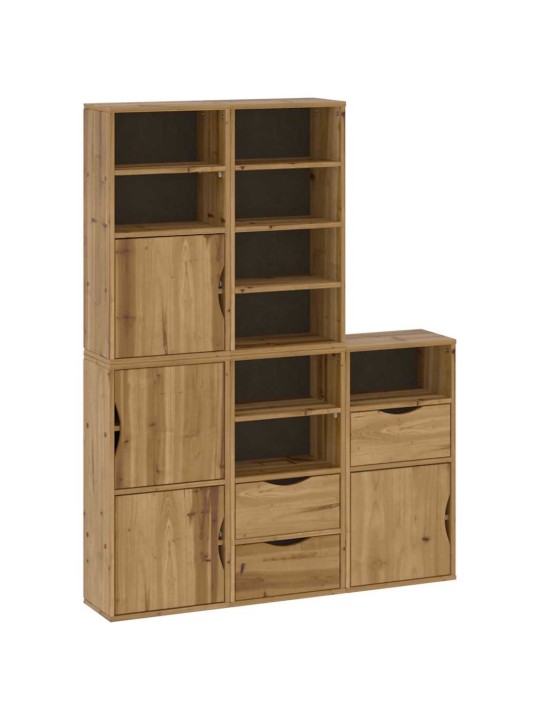 Sivukaapit 5 kpl odda, 40x24x79 cm massiivipuu mänty