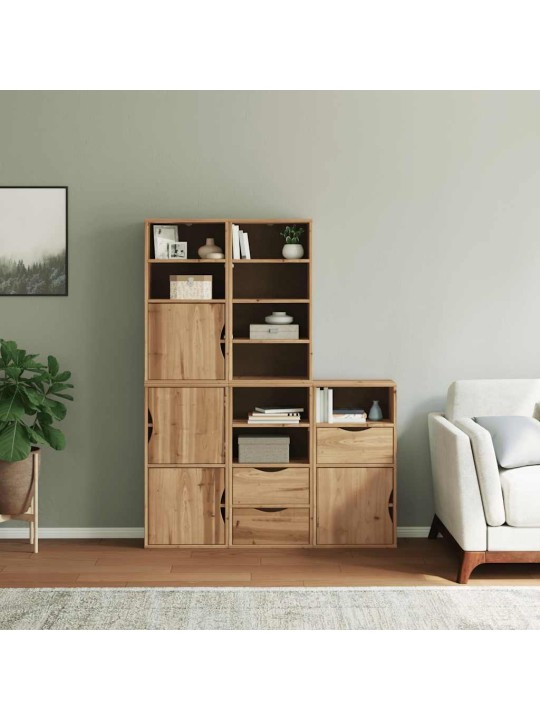 Sivukaapit 5 kpl odda, 40x24x79 cm massiivipuu mänty