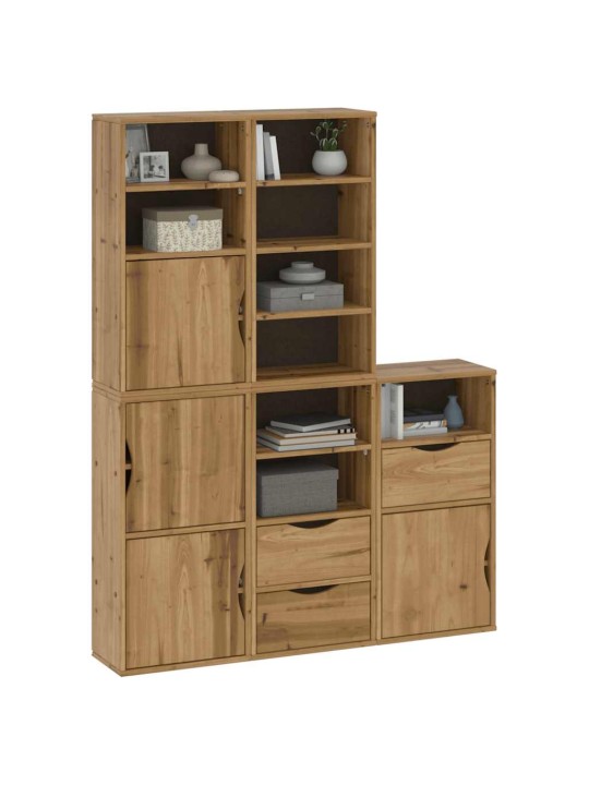 Sivukaapit 5 kpl odda, 40x24x79 cm massiivipuu mänty