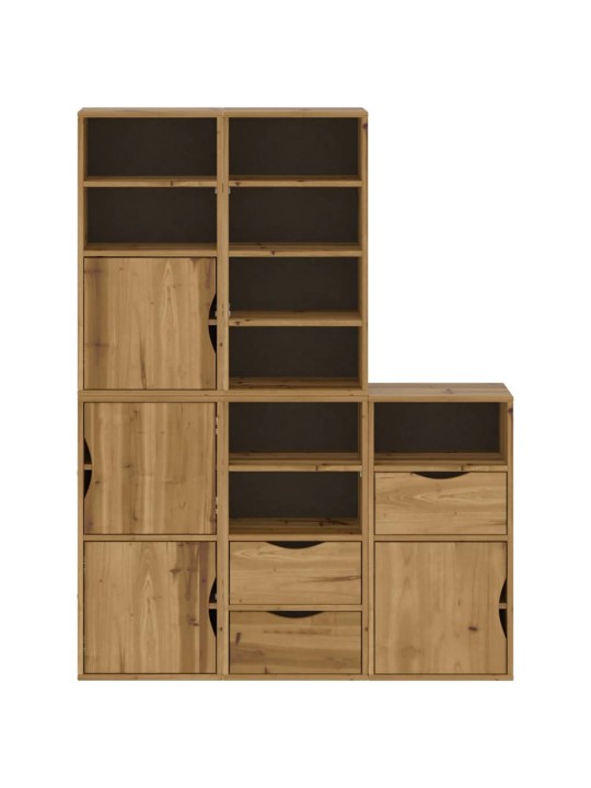 Sivukaapit 5 kpl odda, 40x24x79 cm massiivipuu mänty