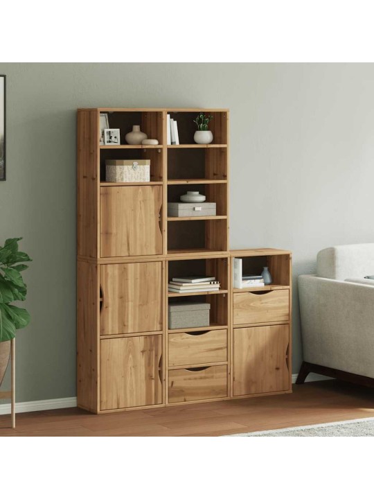 Sivukaapit 5 kpl odda, 40x24x79 cm massiivipuu mänty