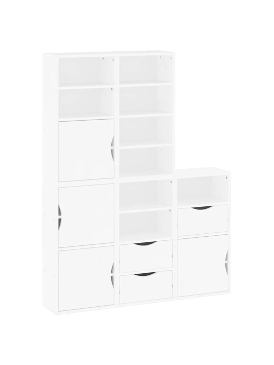 Sivukaapit 5 kpl odda, valkoinen, 40x24x79 cm massiivipuu mänty