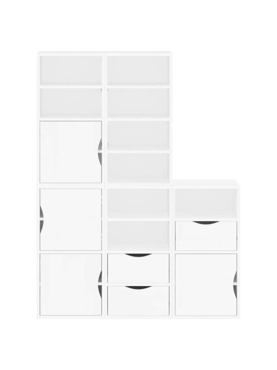 Sivukaapit 5 kpl odda, valkoinen, 40x24x79 cm massiivipuu mänty